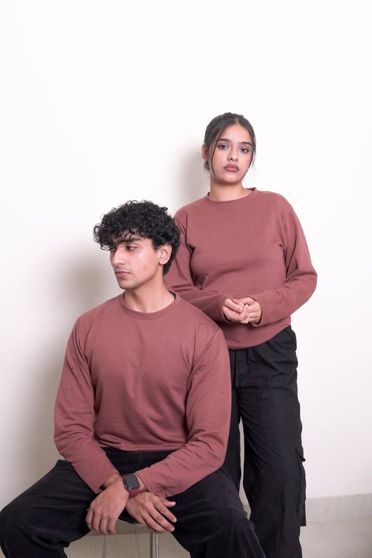 Humvaar –  Rust Brown Crewneck Pullover