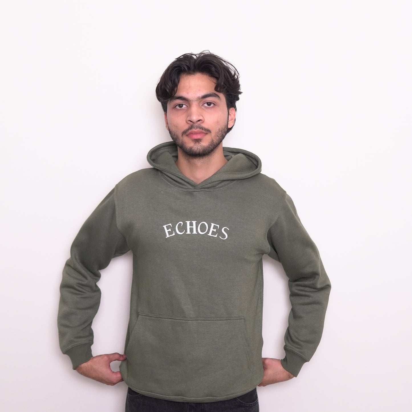 Echoes Hoodie – Olive Green Edition